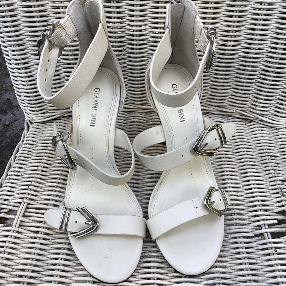 Joenah Two Piece Ankle Strap Block Heel Dress Sandals